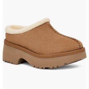 UGG Brown Shearling-Lined Mules
